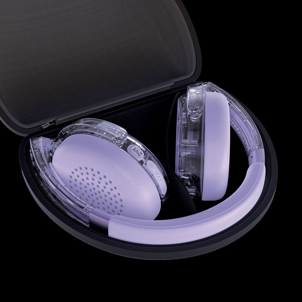 Mixx Trådløse On-Ear Høretelefoner StreamQ Go ANC Clear Lilla