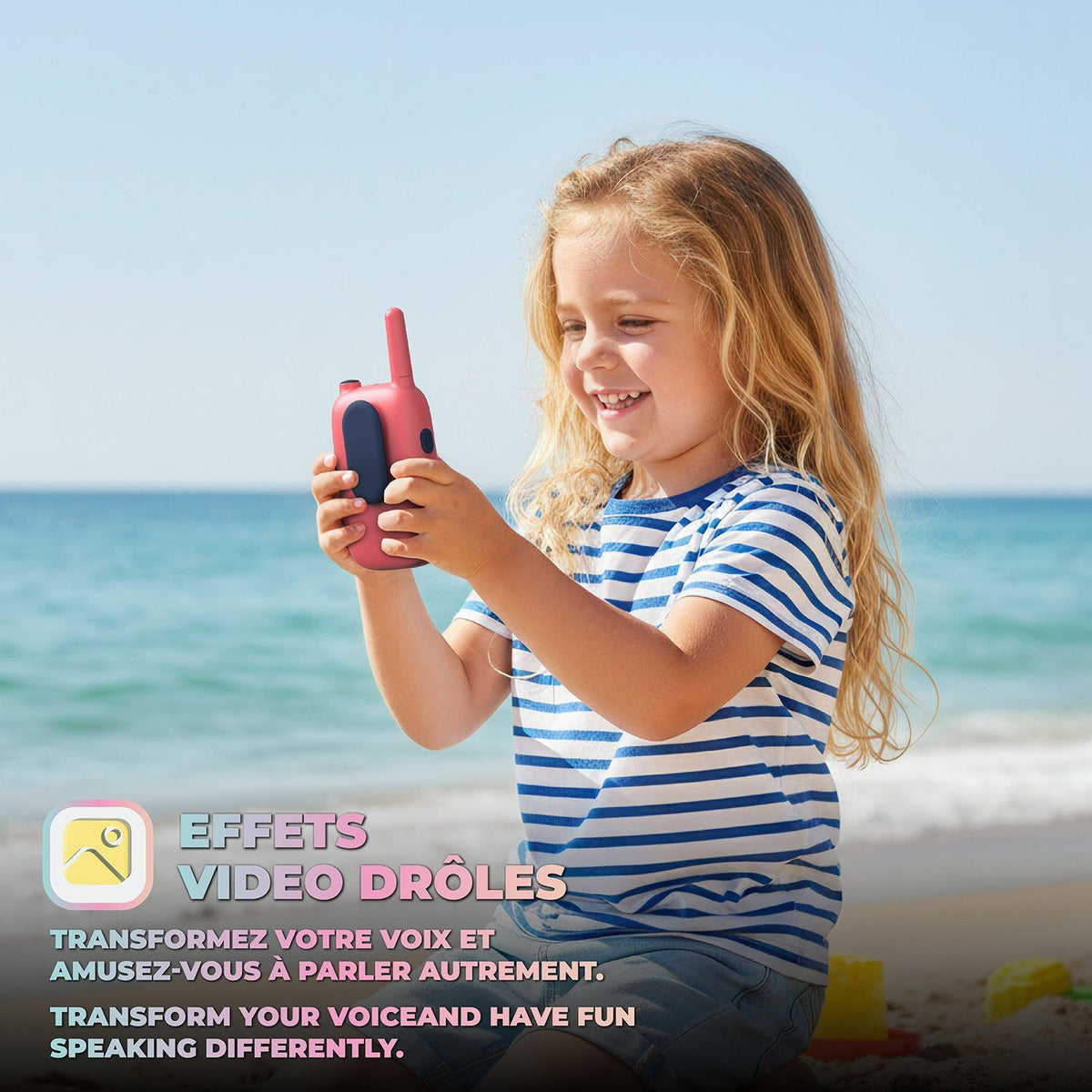 Mobility on Board Walkie Talkie Video Talky Cutie Blå og Lyserød