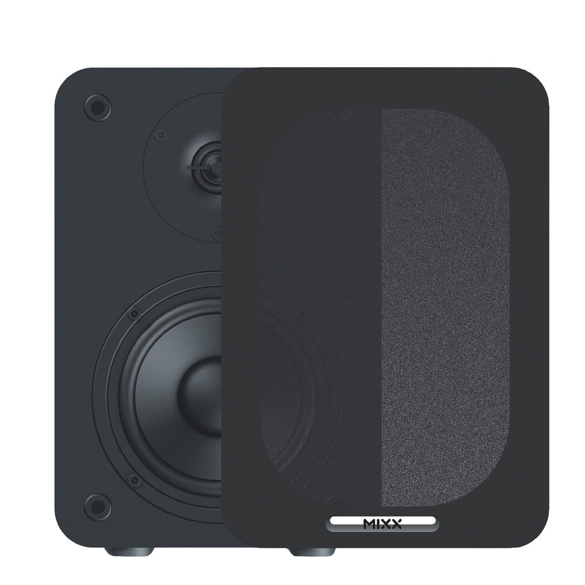 Mixx System 5 Vinyl-Afspiller Stereo med Højtalere Sort