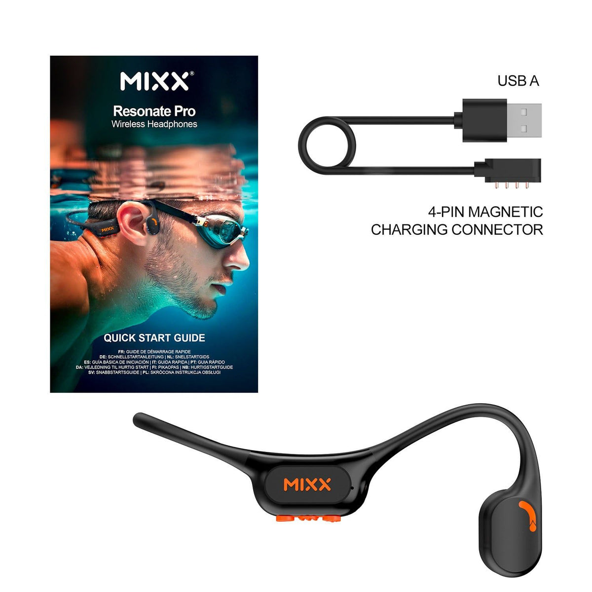 Mixx Trådløse Høretelefoner Benledende Resonate Pro Bone Conduction Sort