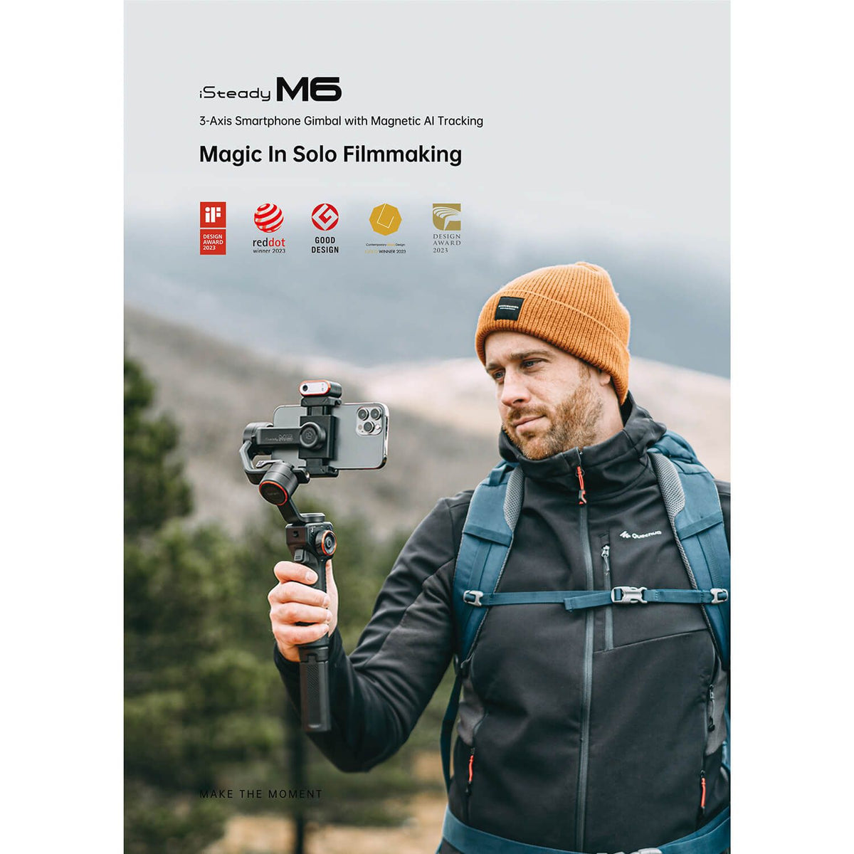 Hohem iSteady M6 Smartphone Gimbal Sort Kit med AI