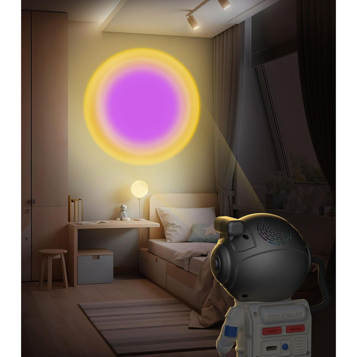 Mobility on Board Projektor Mini Stellar Light Space Hvid Astronaut