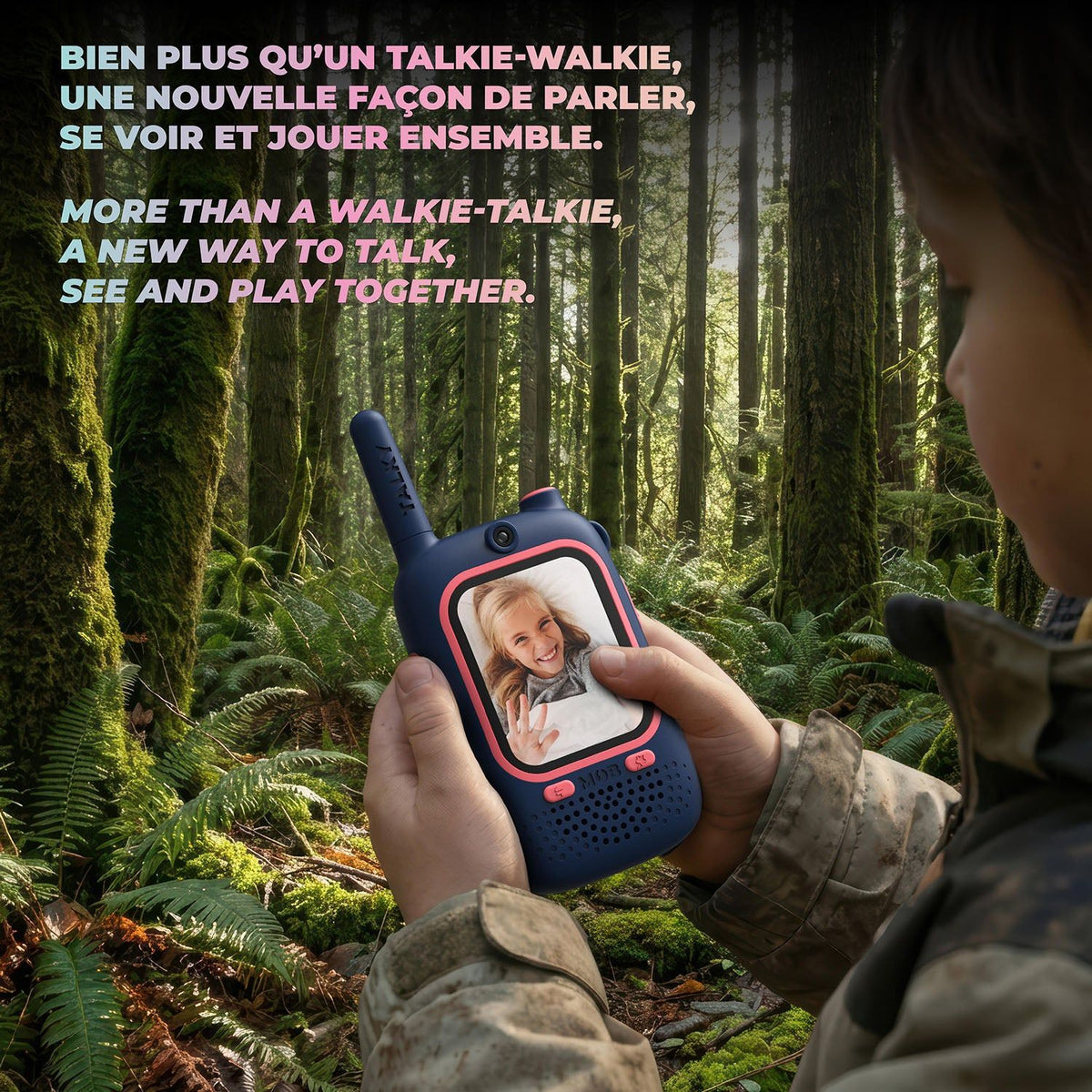 Mobility on Board Walkie Talkie Video Talky Cutie Blå og Lyserød