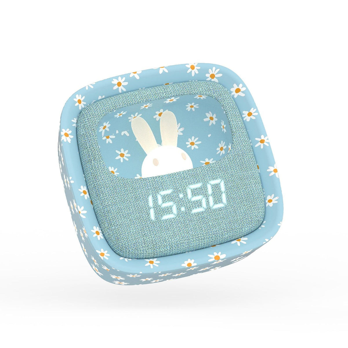 Mobility on Board Vækkeur med Natlys Billy Clock Blue Flower