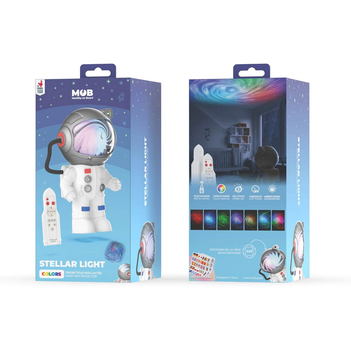 Mobility on Board Projektor Stellar Light Space Hvid Astronaut