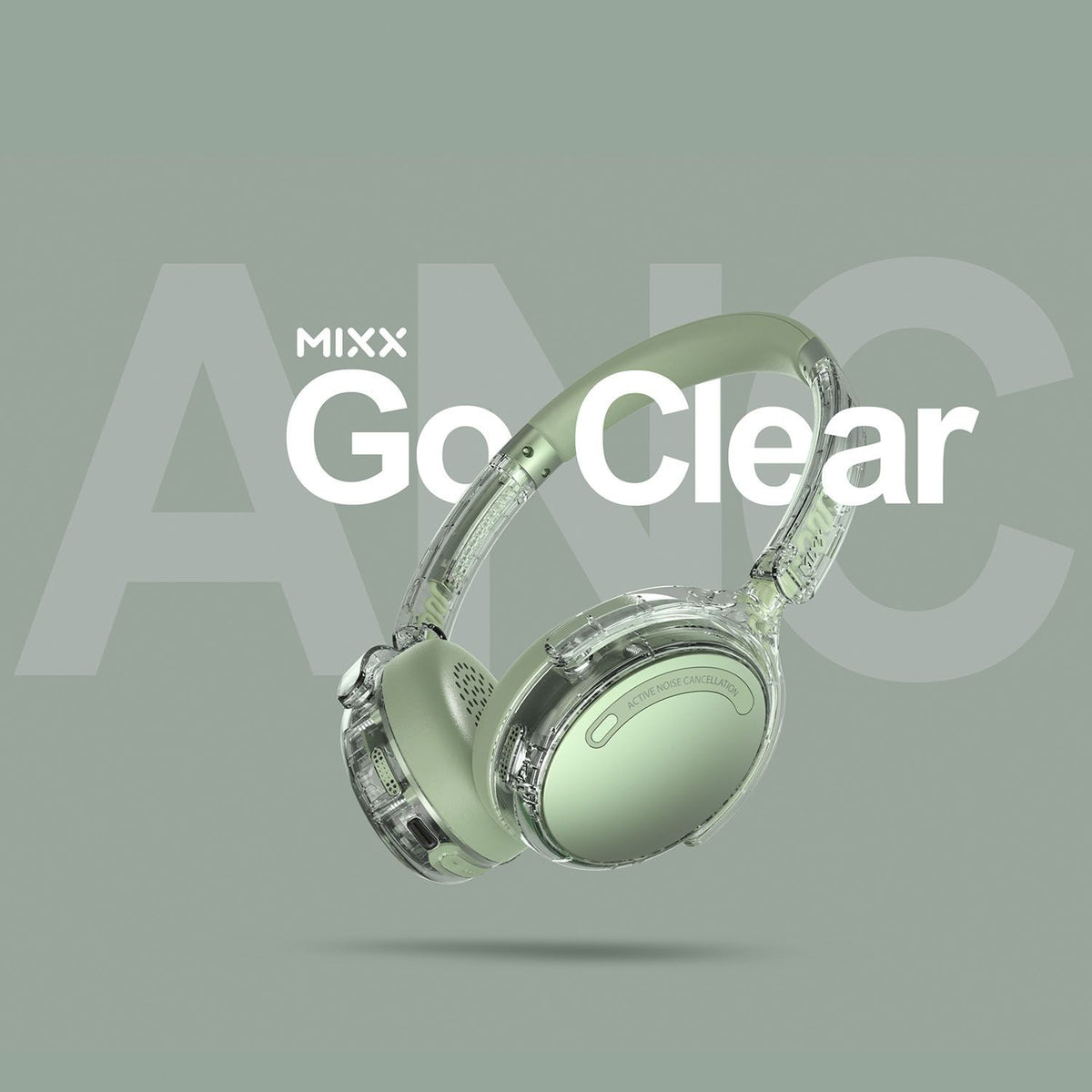Mixx Trådløse On-Ear Høretelefoner StreamQ Go ANC Clear Grøn