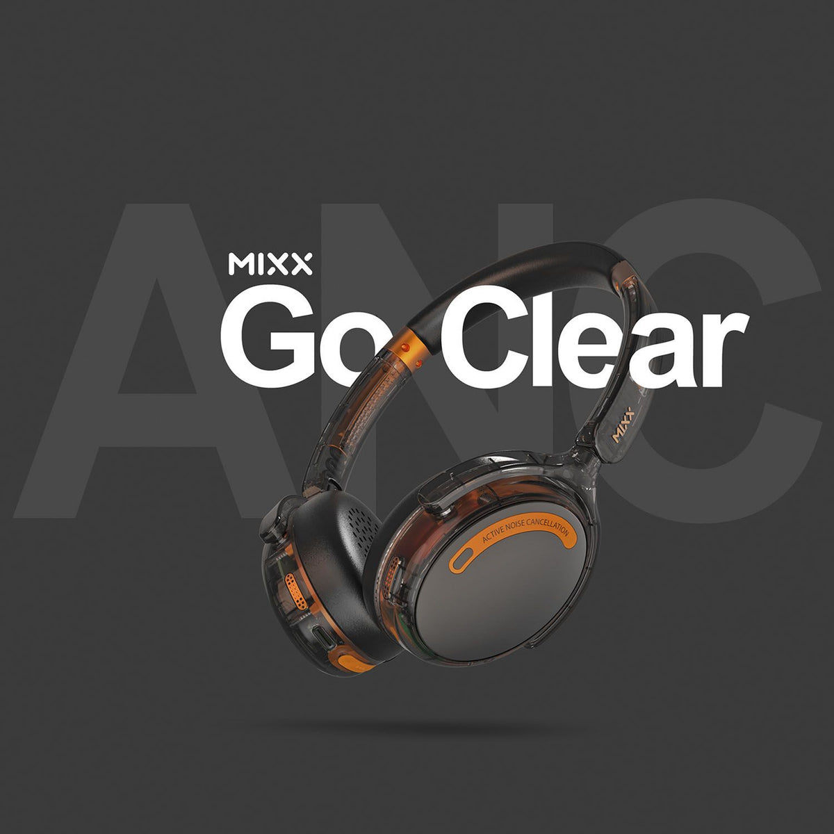 Mixx Trådløse On-Ear Høretelefoner StreamQ Go ANC Clear Sort