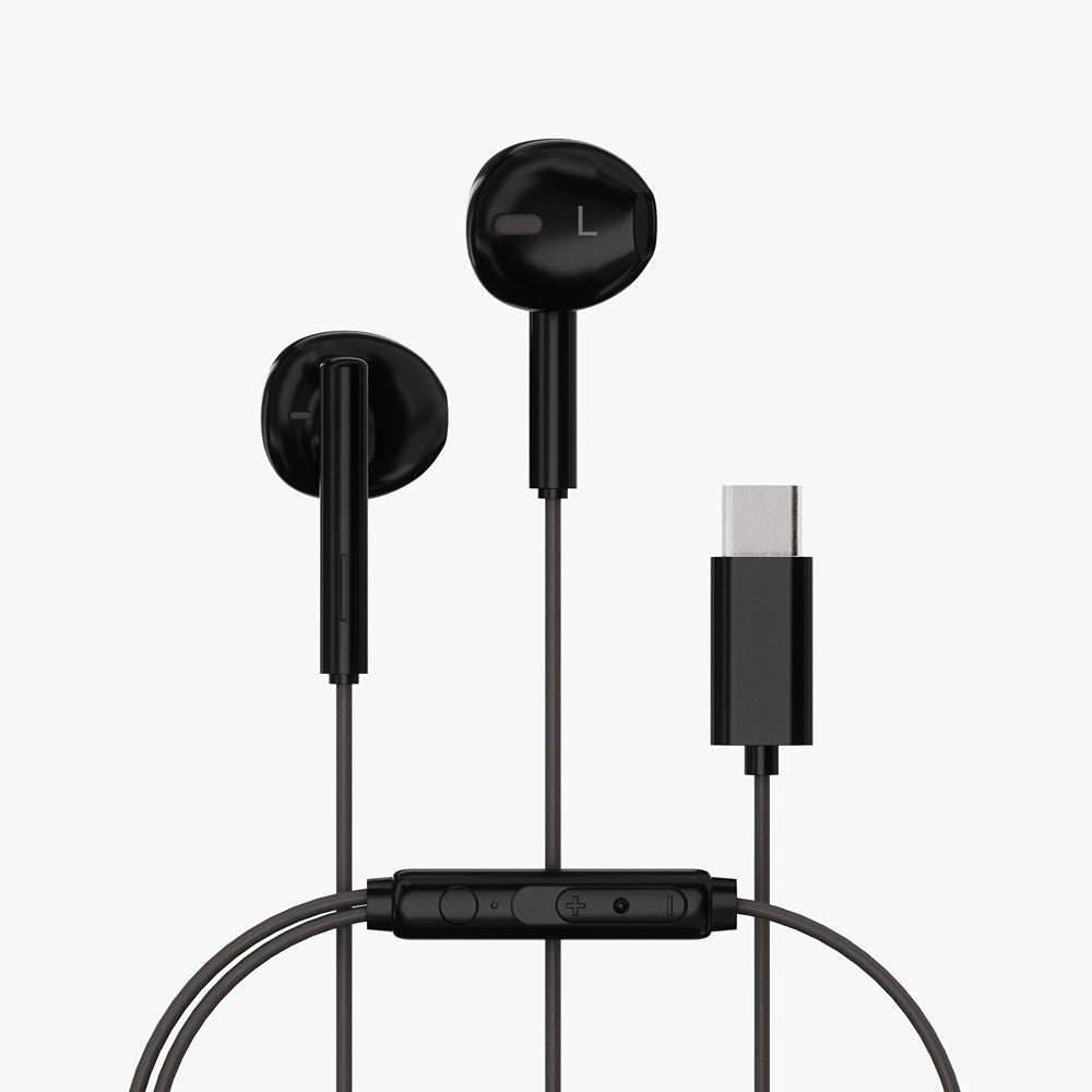 X2O Trådade Høretelefoner USB-C Capsule 1.2m Sort