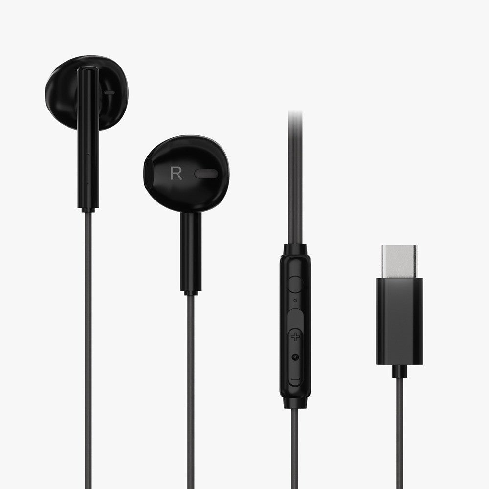 X2O Trådade Høretelefoner USB-C Capsule 1.2m Sort