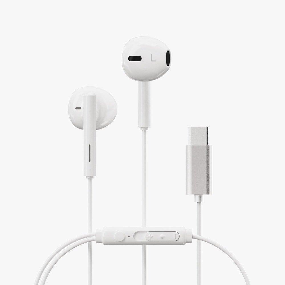 X2O Trådade Høretelefoner USB-C Capsule 1.2m Hvid