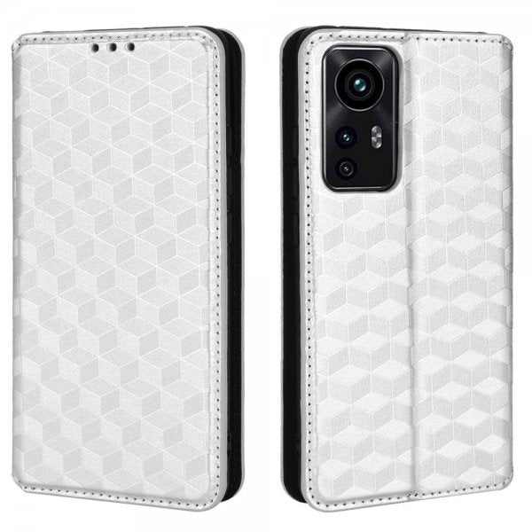 Xiaomi 12/12X Cover Rombemønster Sølv
