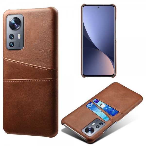 Xiaomi 12 Pro Etui med to Kortlommer Brun
