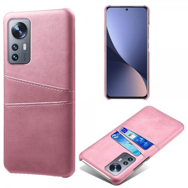Xiaomi 12 Pro Cover med to Kortlommer Rosaguld