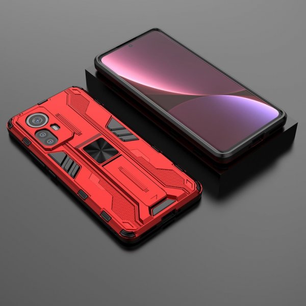 Xiaomi 12 Pro Cover Stativfunktion Rød