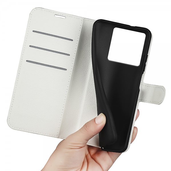 Xiaomi 13T/13T Pro Cover Litchi Hvid