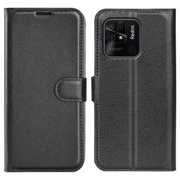 Xiaomi Redmi 10C Etui Litchi Sort