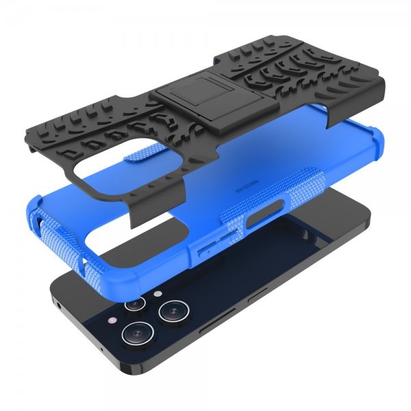 Xiaomi Redmi 12 Cover Dækmønster Stativfunktion Blå