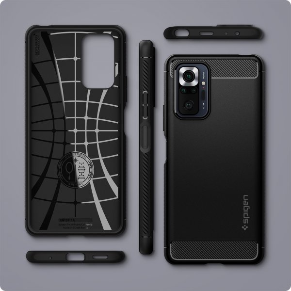 Spigen Xiaomi Redmi Note 10 Pro Cover Rugged Armor Mat Sort
