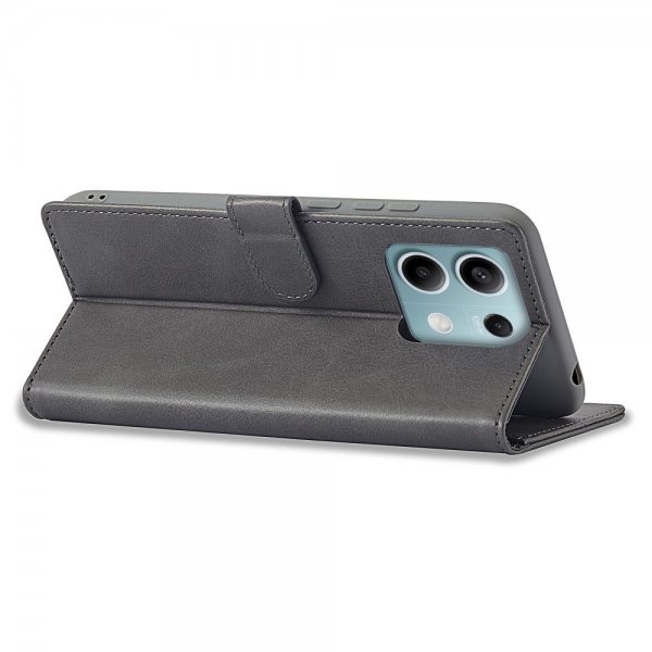 Lc.Imeeke Xiaomi Redmi Note 13 5G Cover med Kortrum Stativfunktion Grå