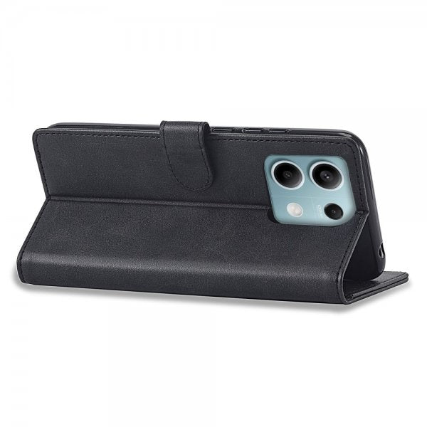 Lc.Imeeke Xiaomi Redmi Note 13 5G Etui med Kortlomme Stativfunktion Sort