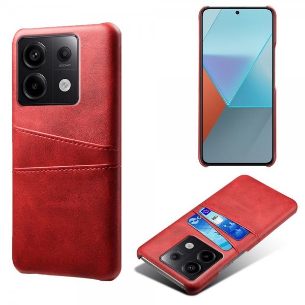 Xiaomi Redmi Note 13 Pro 5G Etui med to Kortlommer Rød