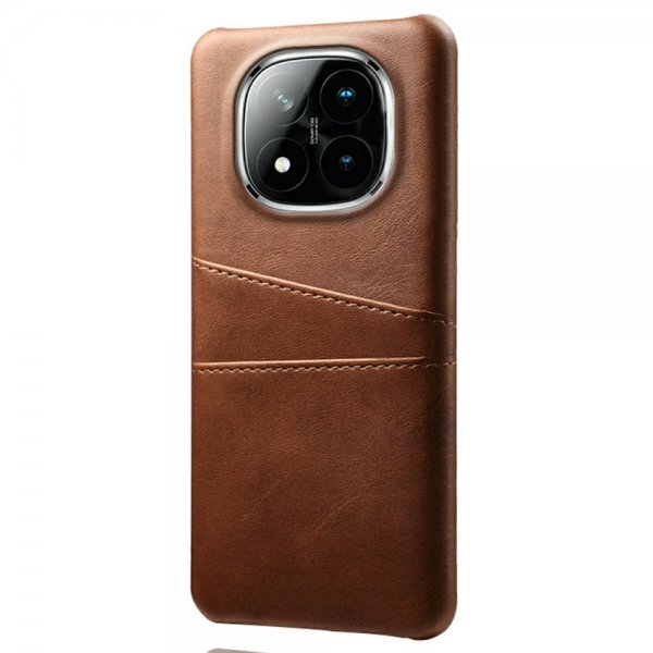 Xiaomi Redmi Note 14 Pro Plus 5G Cover med to Kortlommer Mørkebrun