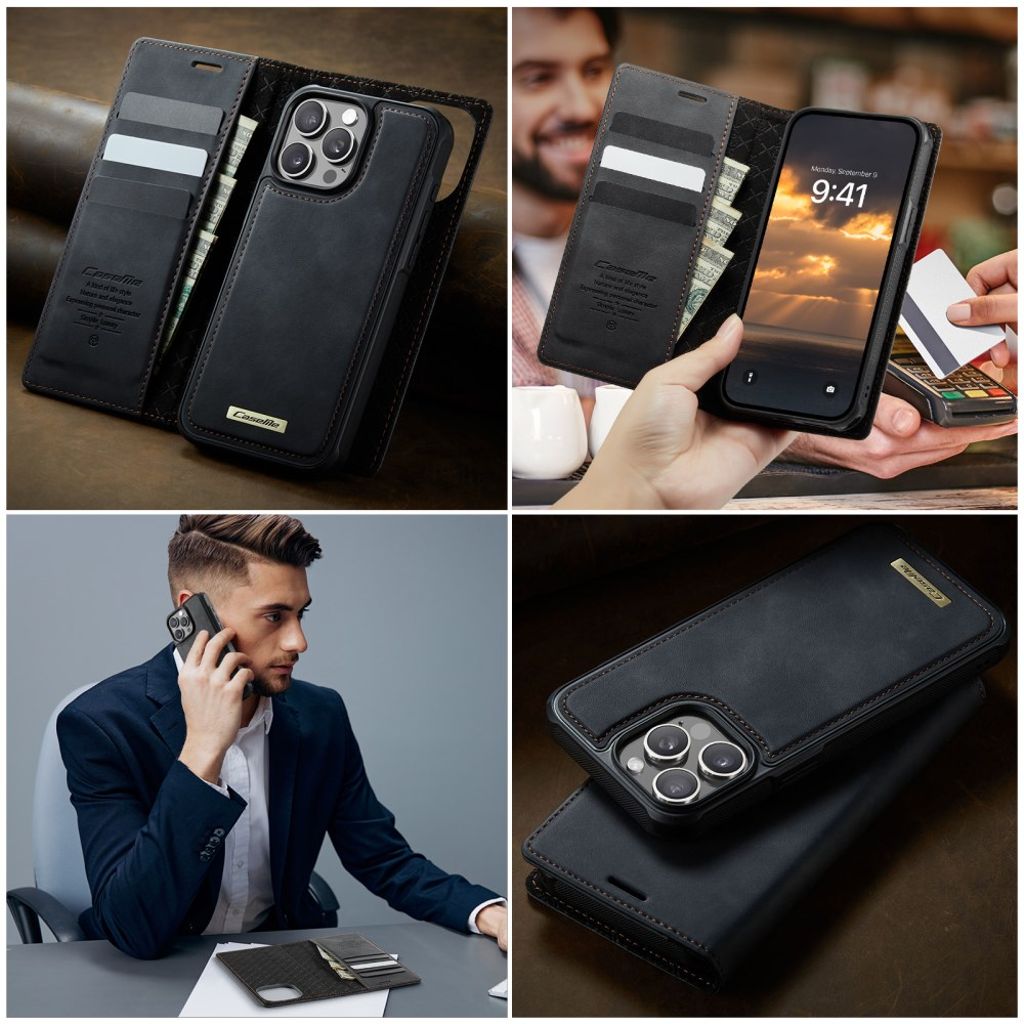 CaseMe iPhone 14 Pro Etui C49 Series Sort