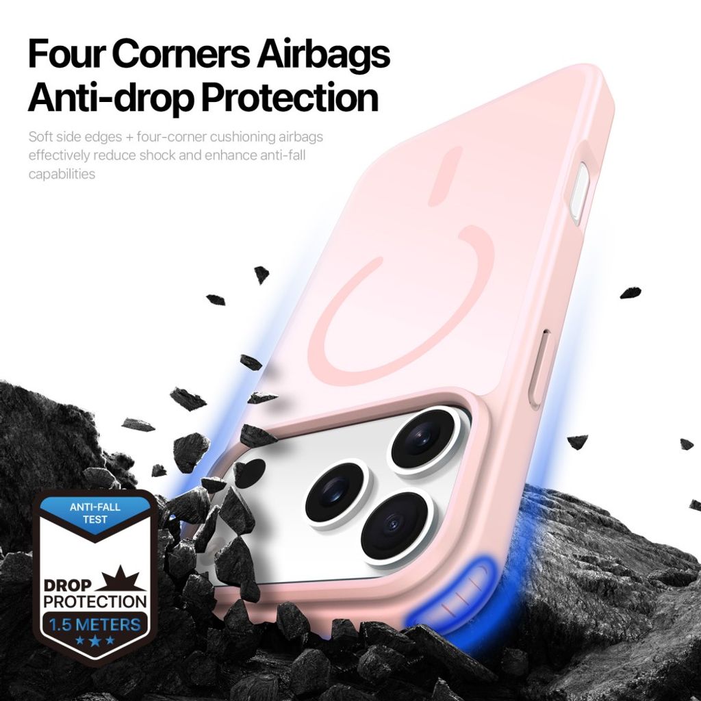 Dux Ducis iPhone 17 Pro/iPhone 18 Pro Cover Yind Series MagSafe Lyserød