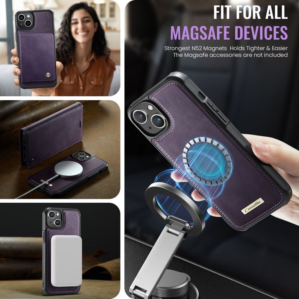 CaseMe iPhone 15 Etui C49 Series Lilla