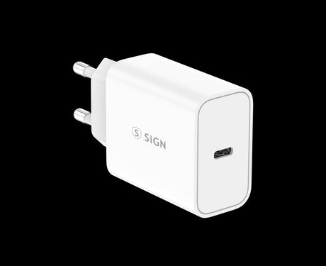 SiGN 45W Vægglader USB-C PD Hvid