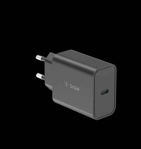 SiGN 45W Väggladdare USB-C PD Sort