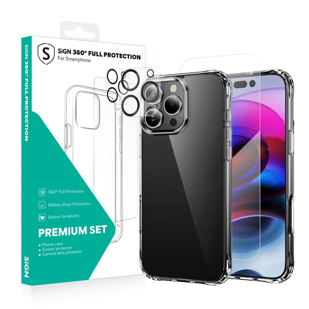 SiGN iPhone 16 Pro Max 360 Komplett Skyddspaket