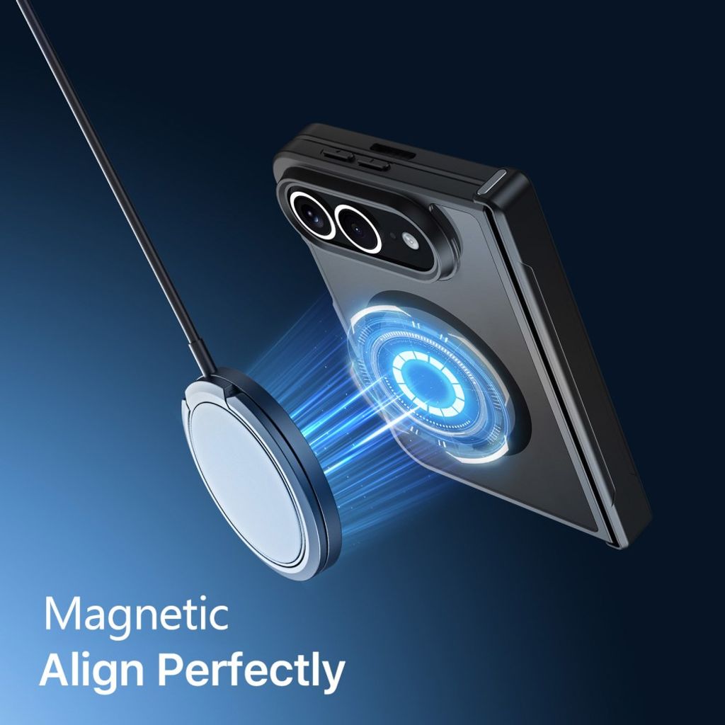 Dux Ducis iPhone Duo Cover med Gångjärnsskydd Aimo Series MagSafe Sort