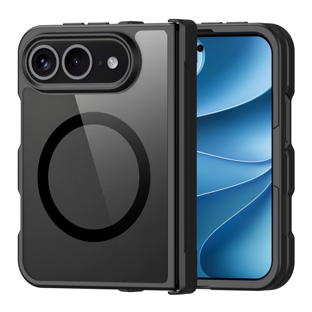 Dux Ducis iPhone Duo Cover med Gångjärnsskydd Aimo Series MagSafe Sort