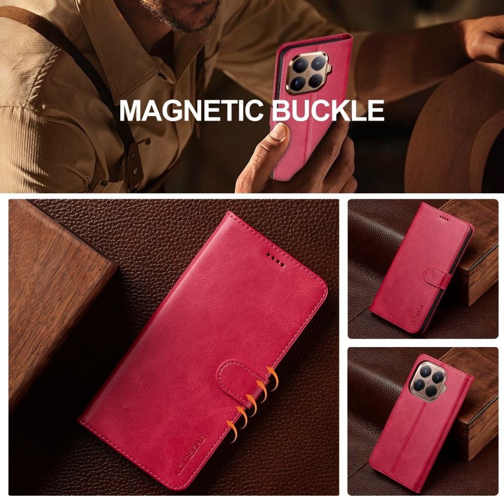 Lc.Imeeke Xiaomi 17T Etui med Kortholder Stativfunktion Lyserød