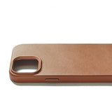 Mujjo iPhone 15 Cover Full Leather Case Dark Tan