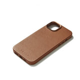 Mujjo iPhone 15 Cover Full Leather Case Dark Tan