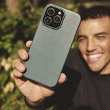 Mujjo iPhone 16 Pro Cover Full Læder Livid Green