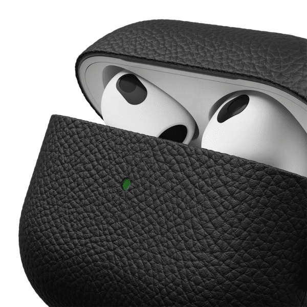KeyBudz PodSkinz Artisan Series AirPods 3 Etui Ægte Læder Sort