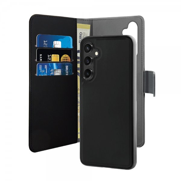 Puro Samsung Galaxy A55 Etui Wallet Detachable 2 i 1 Sort
