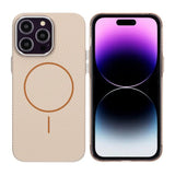 iPhone 14 Pro Max Cover Kulfibermønster MagSafe Guld