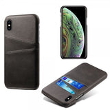 iPhone X/Xs Cover med To Kortrum Sort