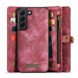 CaseMe Samsung Galaxy S22 Cover 008 Series Aftagelig skal Rød
