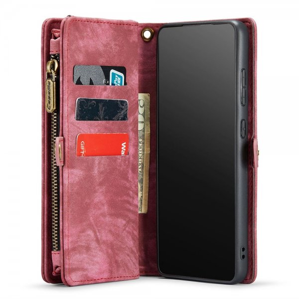 CaseMe Samsung Galaxy S22 Cover 008 Series Aftagelig skal Rød