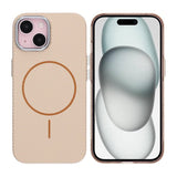 iPhone 15 Cover Kulfibermønster MagSafe Guld