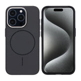 iPhone 15 Pro Cover med kulfibermønster MagSafe Sort