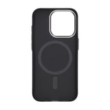 iPhone 15 Pro Cover med kulfibermønster MagSafe Sort