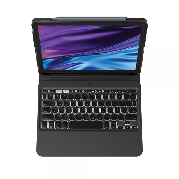 ZAGG iPad Air 11 (M2/M3/M4) Cover med Tastatur Pro Keys 2 Nordisk Layout Sort