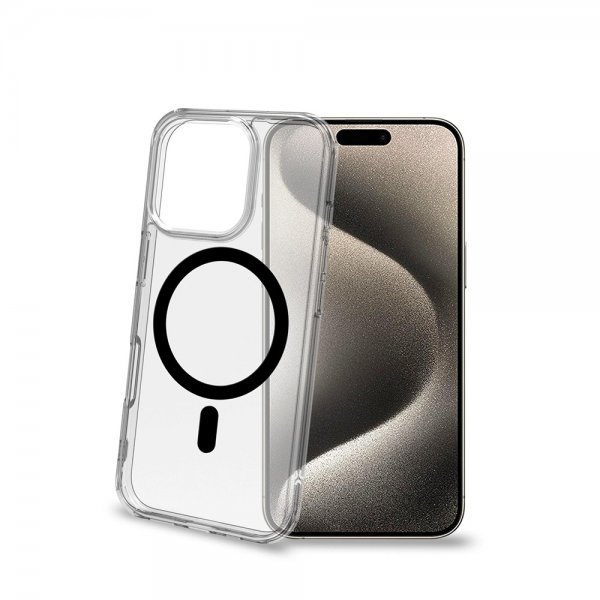 Celly iPhone 16 Pro Max Cover GELSKINMAG Transparent Sort