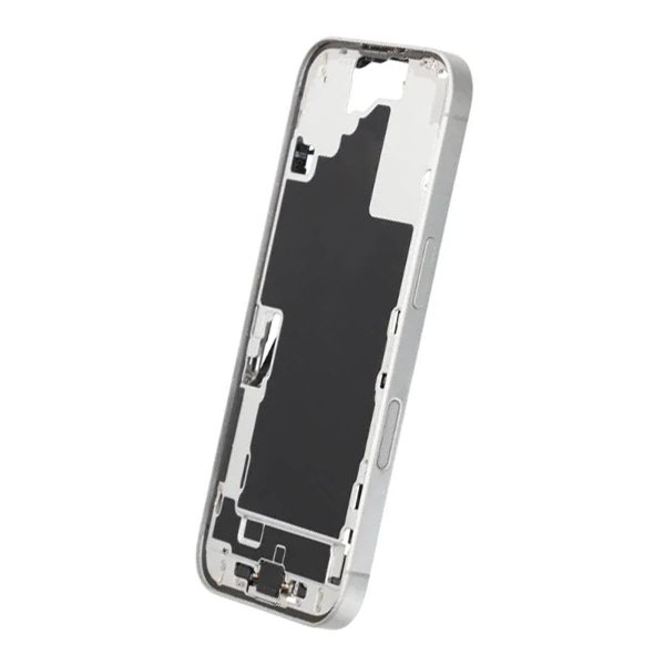Midterramme med smådele til iPhone 16 - Hvid OEM